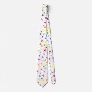 Corbata Estrellas de Patrón de Arcoíris