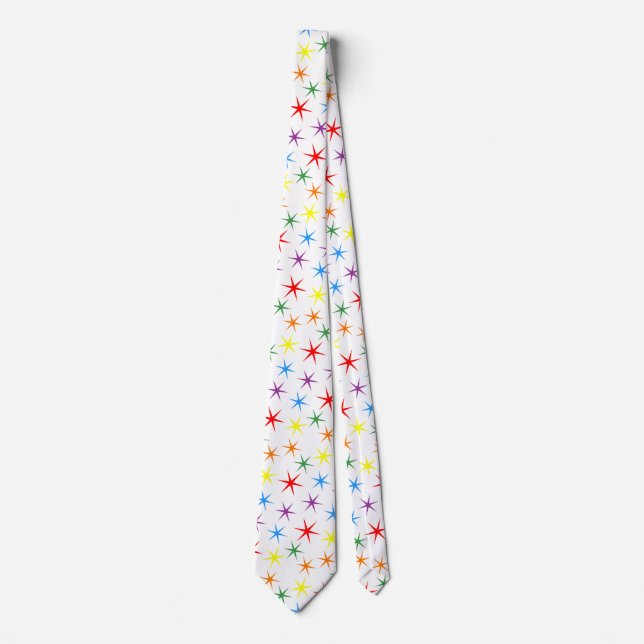 Corbata Estrellas de Patrón de Arcoíris (Anverso)
