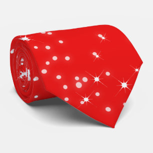 Corbata Estrellas navidades y caída de la nieve en RED