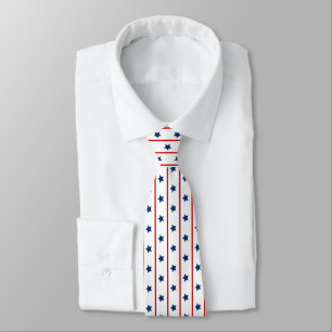 Corbata Estrellas patrióticas y patrón de rayas