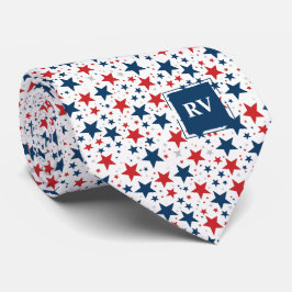 Corbata Estrellas rojas blancas y azules