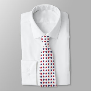 Corbata Estrellas Rojas Blancas Y Azules