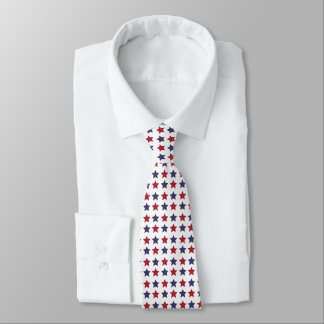 Corbata Estrellas Rojas De Blanco Y Azul