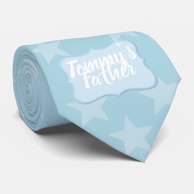 Corbata Estrellas sobre azul para el nuevo padre de un niñ (Enrollado)