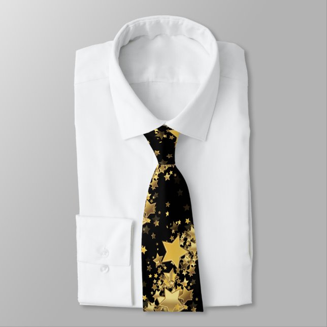 Corbata Estrellas Tie-Gold de los hombres (Atado)