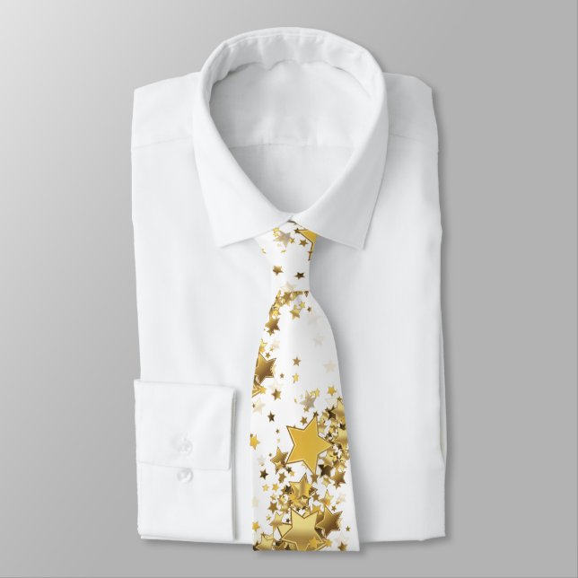 Corbata Estrellas Tie-Gold de los hombres (Atado)