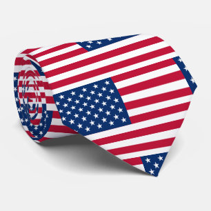 Corbata Estrellas y bandas de la bandera estadounidense de