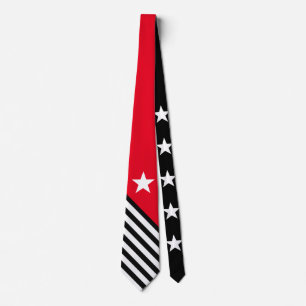 Corbata Estrellas y barras blancas negras + tu fondo e ide