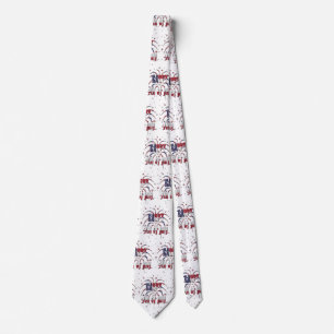 Corbata Estrellas y franjas estadounidenses felices 4 de j