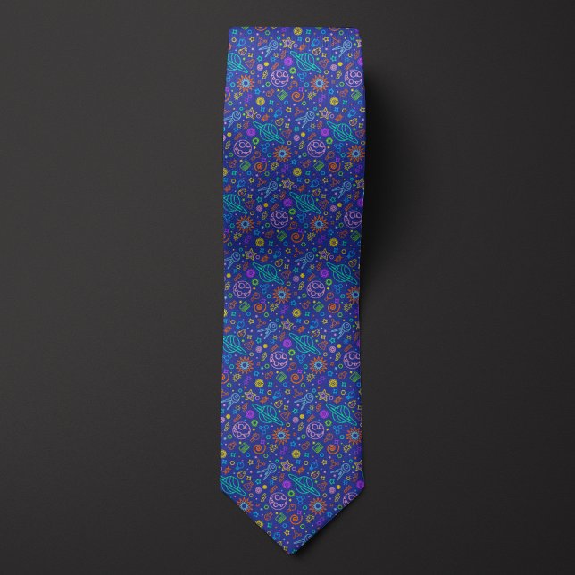 Corbata Estrellas y planetas de astronomía azul (Subido por el creador)