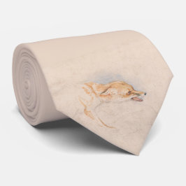 Corbata Estudio de un Zorro Crouching (por John-Frederick-