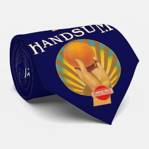 Corbata Etiqueta de caja de naranja de los años 30 Handsum