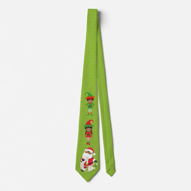 Corbata Etnia africana de Elf Santa Navidades (Anverso)