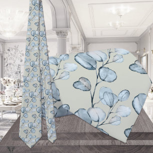 Corbata Eucalipto azul turbio Boda Rubor Sage