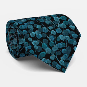 Corbata Eucalipto en azul