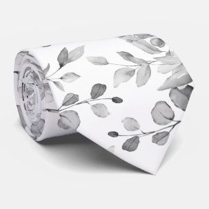 Corbata Eucaliptos blancos y negros Boda de la vegetación