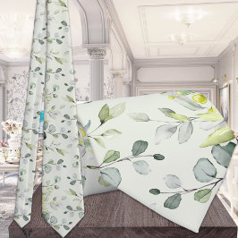 Corbata Eucalyptus Greenery Boda Silver Sage Green