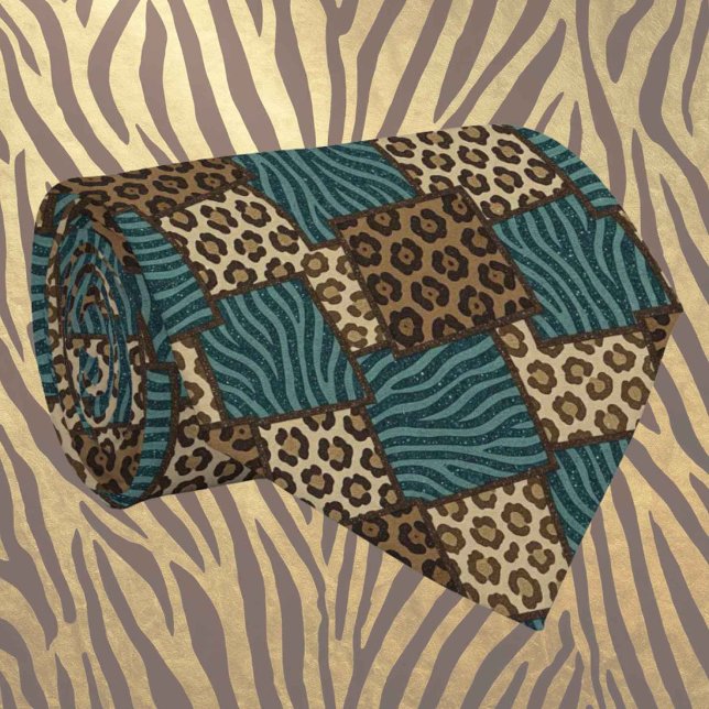 Corbata exótica | Estampado de animal salvaje afri (Subido por el creador)