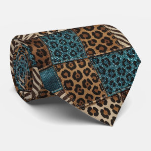 Corbata exótica Patrón de animal salvaje african