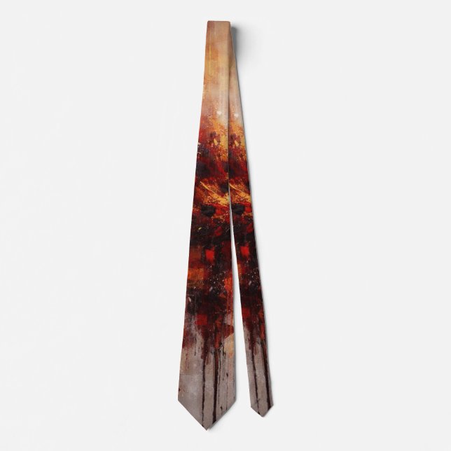 Corbata Explosión de Energía Radiante Arte Abstracto (Anverso)