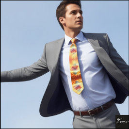 Corbata explosión nuclear con el dedo del cuello