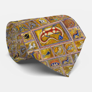 CORBATA EXTRAÑO BESTIARIO MEDIEVAL, SALAMANDER, ANIMALES F