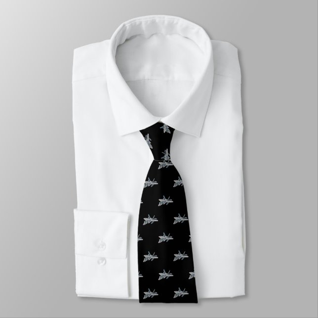 Corbata F-22 Patrón de punto de polka de Raptor (Atado)