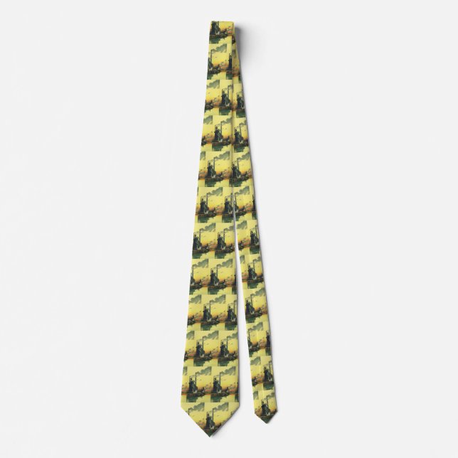 Corbata Fábrica de negocios de época, fabricación en un mu (Anverso)
