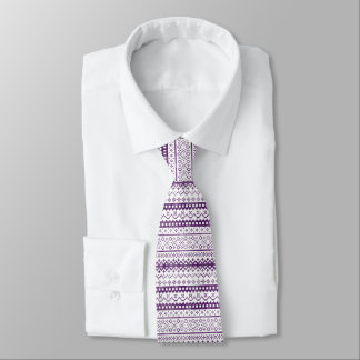 Corbata Faded Fair Isle Knit Watercolor Cabincore púrpura