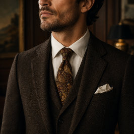 Corbata Faisán vintage bosque arbolado
