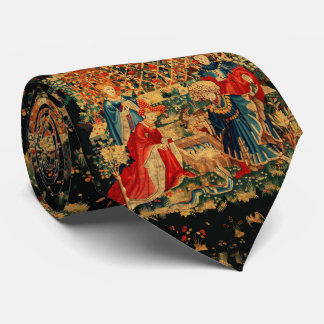 Corbata FALCONS BATH Tapiz medieval de la época azul rojo