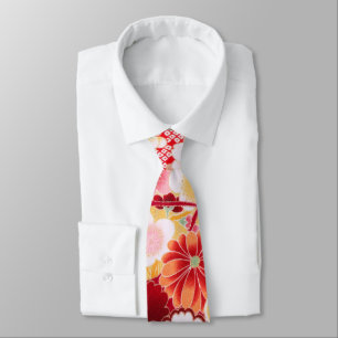 Corbata Falln Red Floral Burst