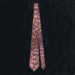 Corbata Falso modelo de la chispa del purpurina del rosa<br><div class="desc">Una falsa impresión del purpurina del oro color de rosa hermoso es el accesorio perfecto para un juego de la primavera o del verano, o cualquier acontecimiento especial. El oro color de rosa es una de las sombras más calientes de la moda ahora, incluso ganando un artículo por New York...</div>