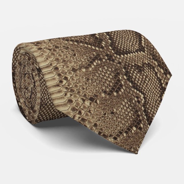 Corbata Falso piel de serpiente encendido (Enrollado)