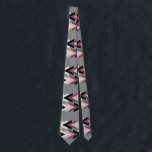 Corbata falso rosa oro blanco mármol morado geométrico neg<br><div class="desc">Un diseño moderno y de moda,  con trinitenses rosas,  mármol blanco,  triángulos morados y negros sobre un fondo gris.</div>