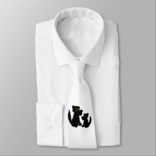 Corbata Familia de perros negros