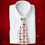Corbata Famoso Personalizado Face Photo Santa Head Navidad<br><div class="desc">Famoso Personalizado Face Photo Santa Head Navidades con corbata de cuello</div>