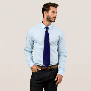 Corbata Fancy Midnight Blue Silk Stried Foulard