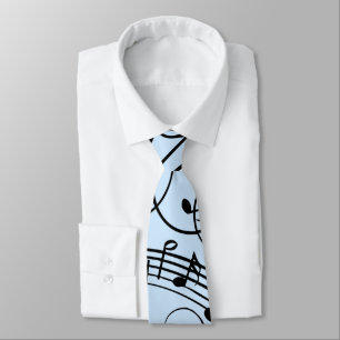 Corbata Fancy Music Notes Blue