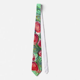 Corbata Fantasía de Flores Rojas