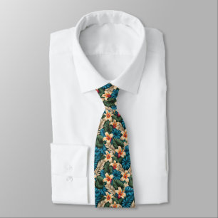 Corbata Fantasía floral tropical
