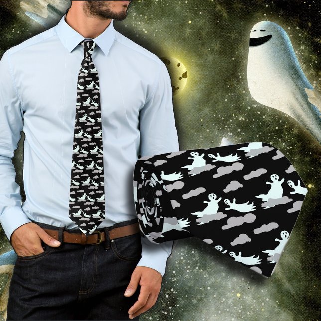 Corbata Fantasmas en las nubes blanco y negro (Subido por el creador)