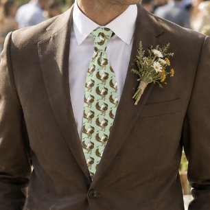 Corbata Fantástico Grifo Marrón Majestuoso Griffin Mitológ