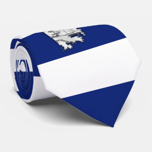 Corbata Faro cromado en franjas azul marino náutico