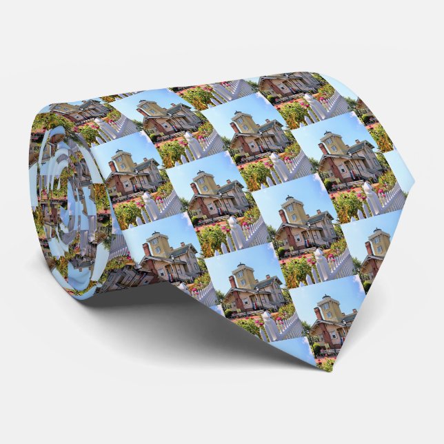 Corbata Faro de entrada Hereford, New Jersey Mens Tie (Enrollado)