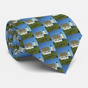 Corbata Faro de la Isla de la Madera Maine Mens Tie
