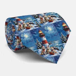 Corbata Faro de Navidad Samoyed Fiesta