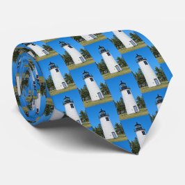 Corbata Faro de Plum Island, Massachusetts Mens Tie