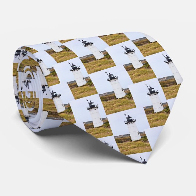 Corbata Faro de Race Point, Massachusetts Mens Tie (Enrollado)
