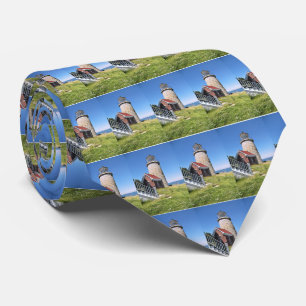 Corbata Faro de Whitehead Island, Maine Mens Tie